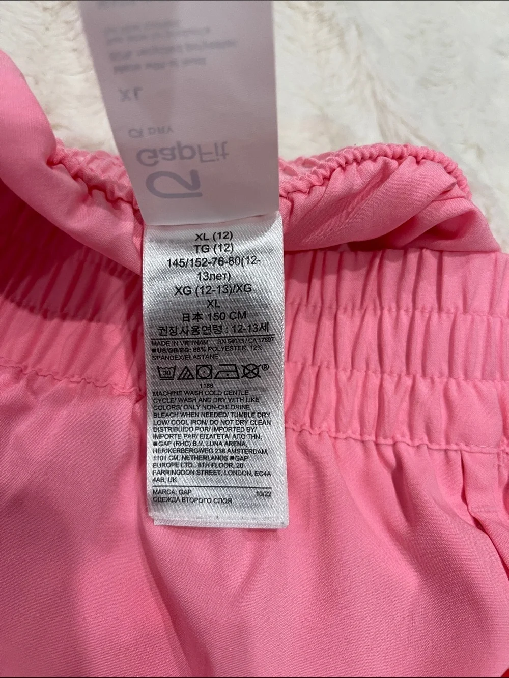 GAP Pink Elastic-Waist Athletic Shorts